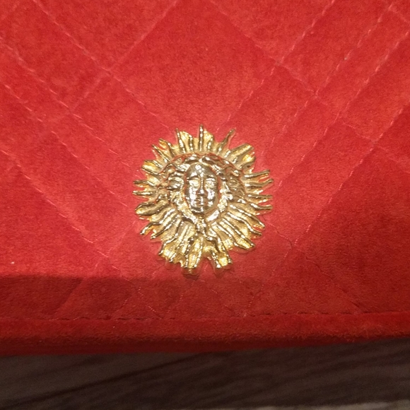 Beautiful   vintage red suede leather bag - Picture 6 of 8